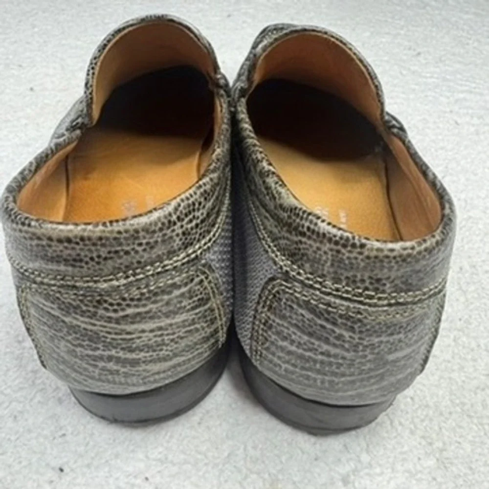 Donald Pliner Dacio Mens Gray Woven Buckle Loafer Dress Shoes Size 9‎